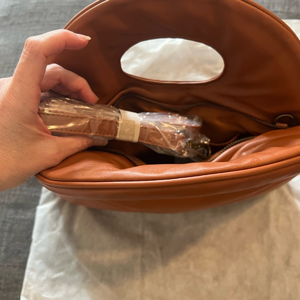 Tan Puff Women's Handbag - Picture 4 of 12